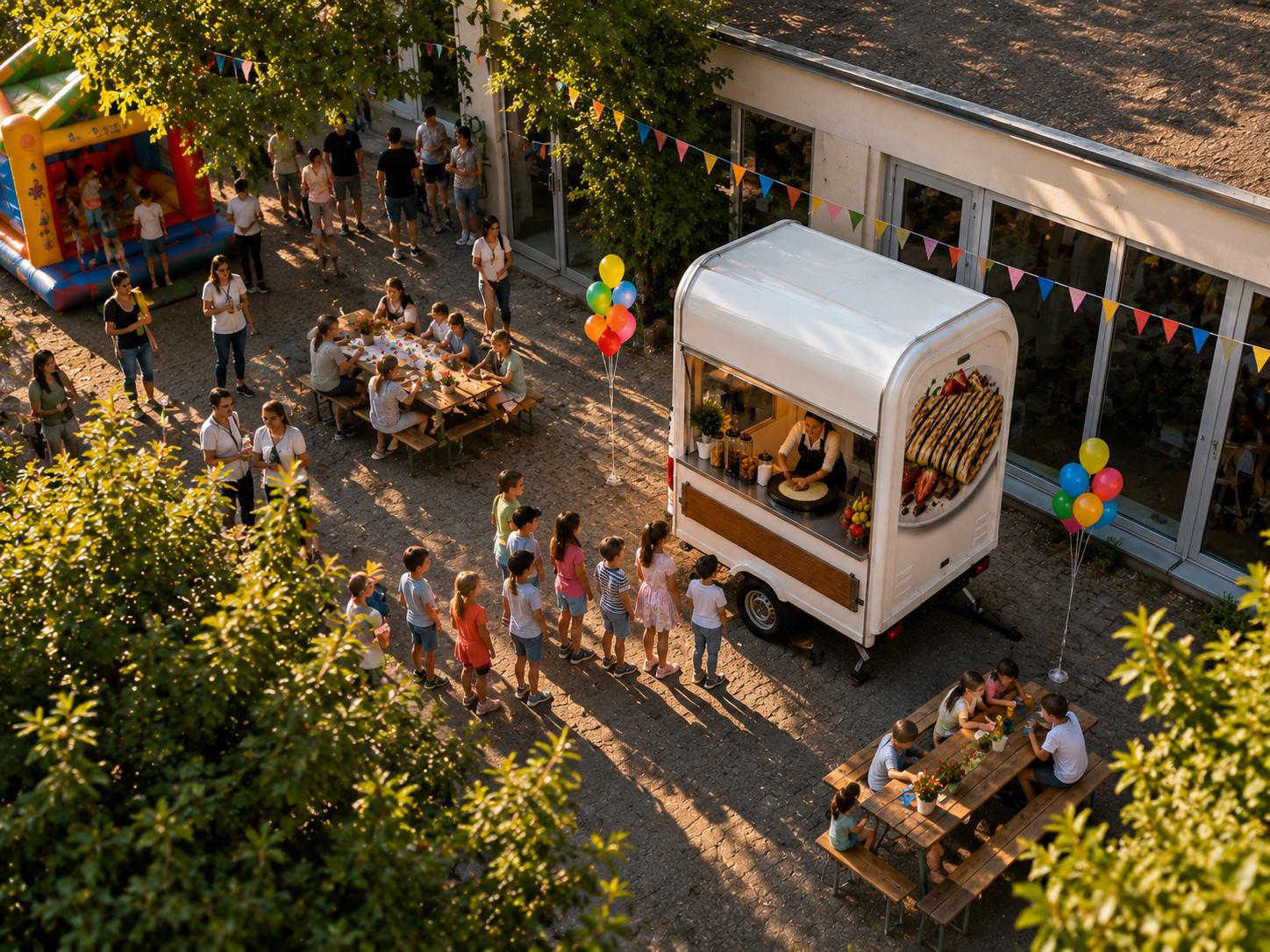 Crêpes Stand für Kindergarten Kita und Familienfest