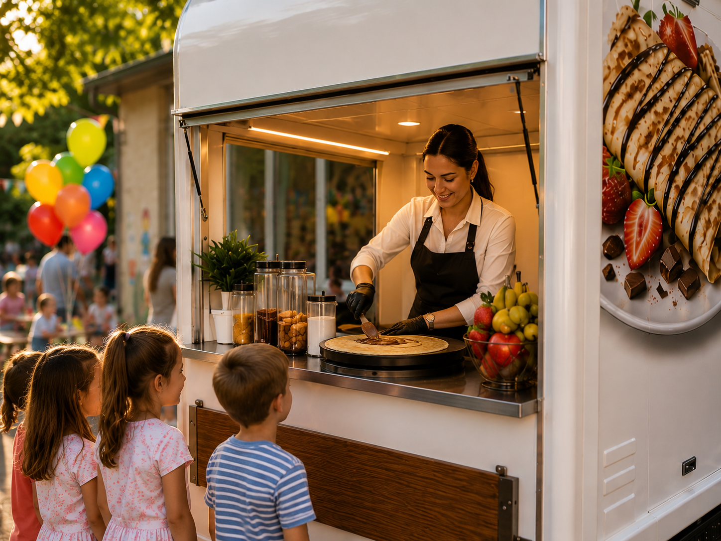 Crêpes Stand für Kita Fest und Schulfeier