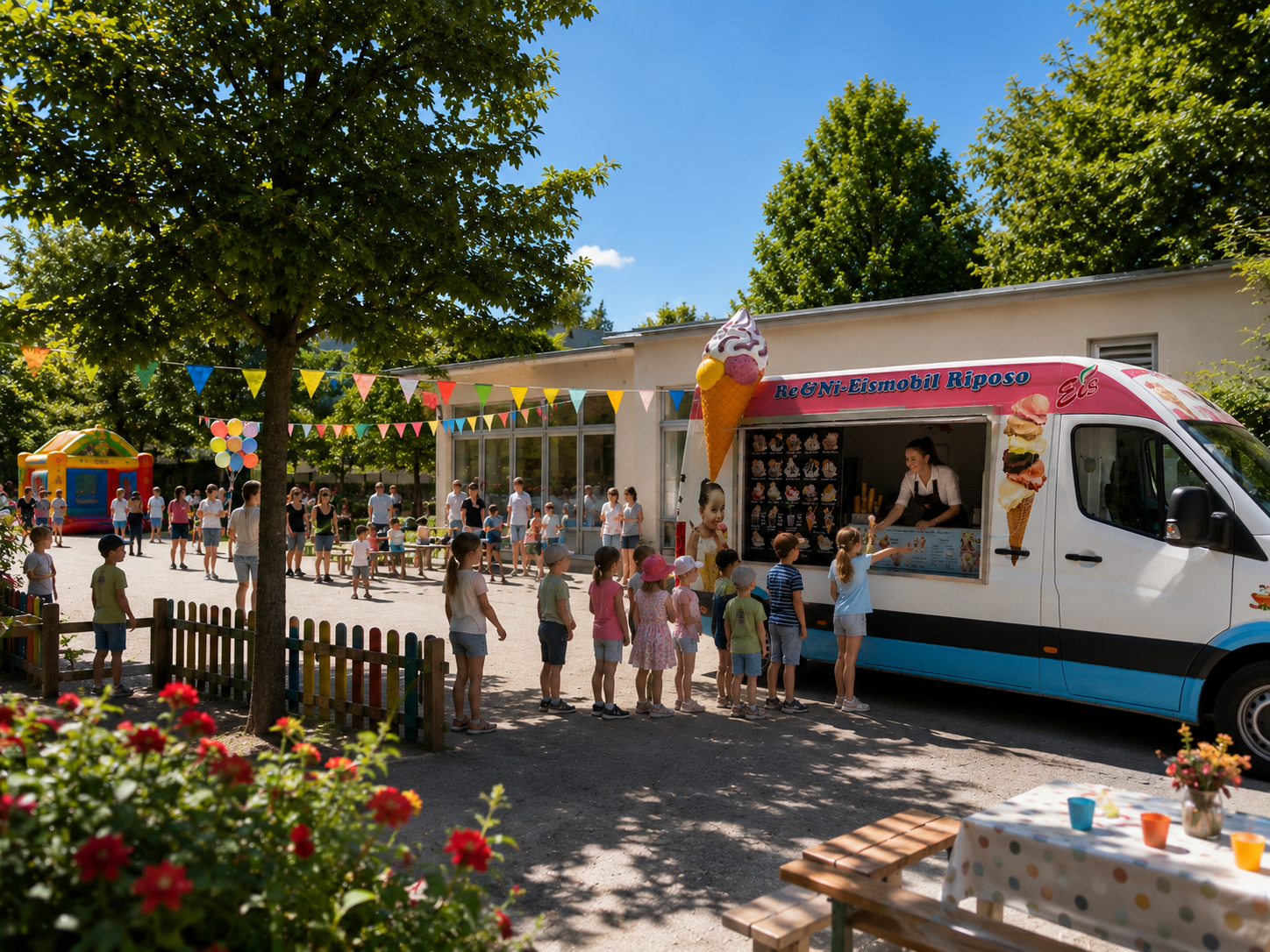 Mobiler Eiswagen für Events in Darmstadt