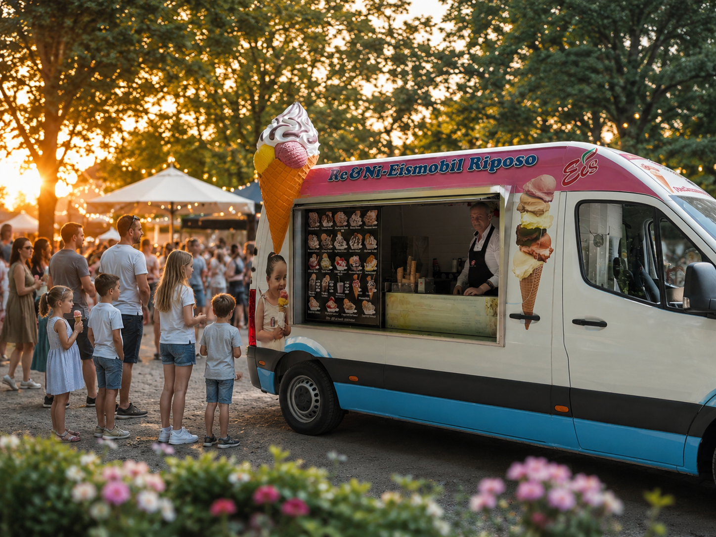 Mobiler Eiswagen Event Catering Frankfurt Rhein Main