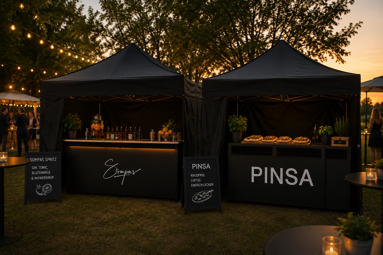 Pinsa Stand mit Spritz Bar für Event in Frankfurt Hanau Darmstadt