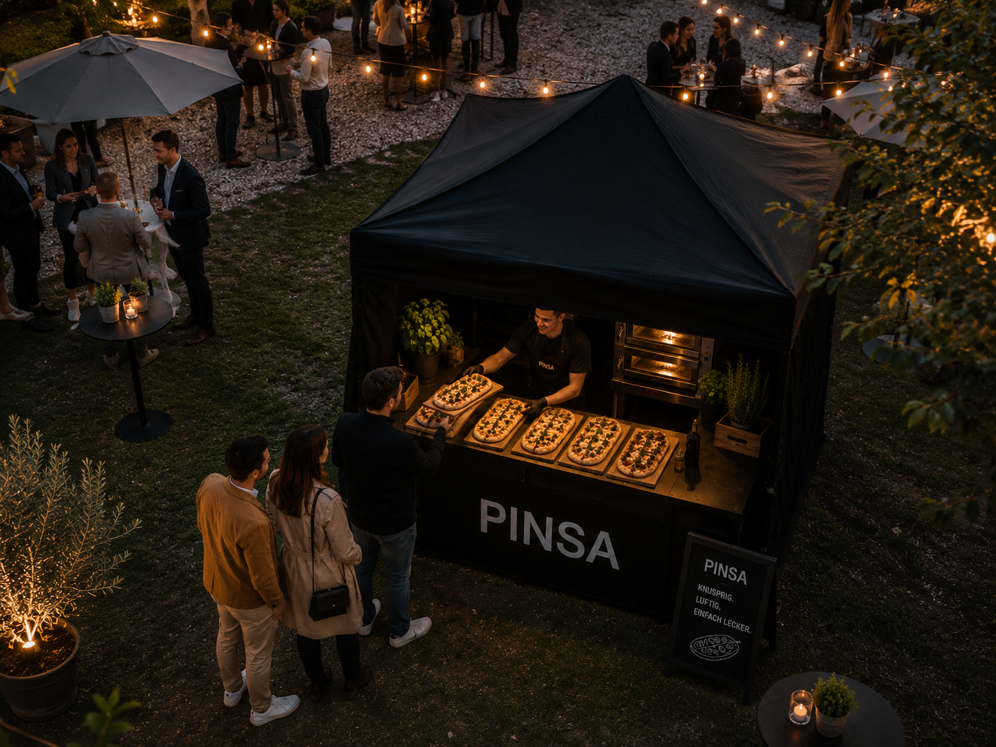 Pinsa Catering Darmstadt für Sommerfest und Hochzeit