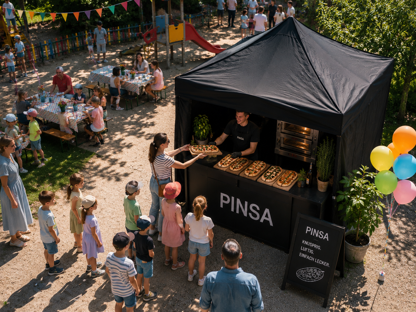 Ofenfrische Pinsa für Event Catering in Hanau